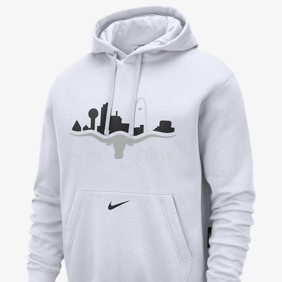 Nike Mens Dallas Mavericks City Edition Series Essential Logo Hoodie XL White - Picture 1 of 5